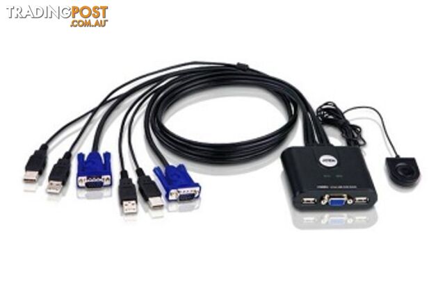 ATEN CS22U 2-Port USB Cable KVM Switch - CS-22U - Aten - 672792398018 - CS22U