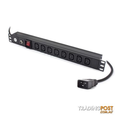 Serveredge SEDG-8P-C13-16A Premium 8 Port IEC PDU (8) IEC C13 Output & (1) IEC C20 Input 16 A 240 V - Serveredge - 9352399006677 - SEDG-8P-C13-16A