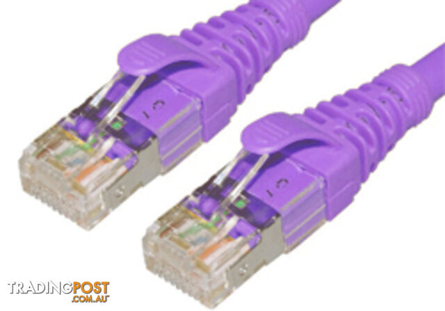 Comsol STP-05-C6A-PUR 5M 10GbE Cat 6A S/FTP Shielded Patch Cable - Purple -...