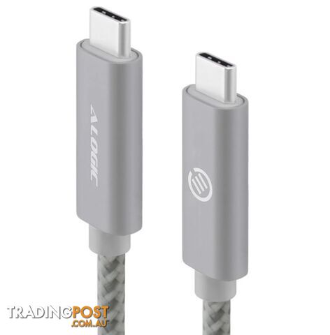 Alogic MU31CC-01SGR 1m USB 3.1 USB-C to USB-C - Male to Male - SPACE GREY - Alogic - 9350784010360 - MU31CC-01SGR