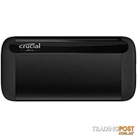 Crucial CT1000X8SSD9 X8 1TB Portable SSD, 1050R/MB/s, USB C - Crucial - 649528822413 - CT1000X8SSD9