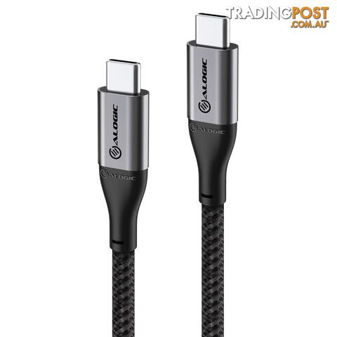 Alogic ULCC21.5-SGR SUPER ULTRA USB-C to USB-C Cable Male to Male 1.5m USB 2.0 5A 480Mbps Space Grey - Alogic - 9350784017703 - ULCC21.5-SGR