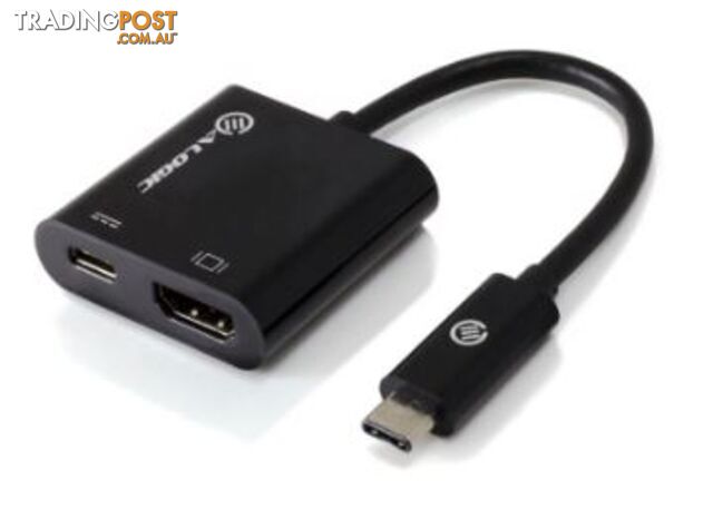 Alogic UCHD4KCH-ADP 10CM USB-C to HDMI Adaptor with USB-C Charging 4K Support - Alogic - 9350784000040 - UCHD4KCH-ADP