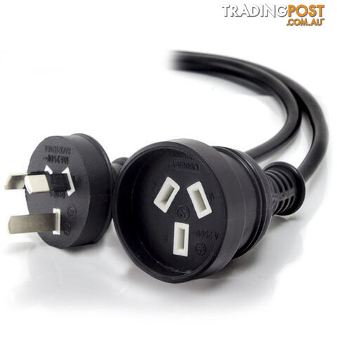 Alogic MF-PEXT-05-BLK 5m Aus 3 Pin Mains Power Extension Cable Black - Male to Female - Alogic - 9319875657952 - MF-PEXT-05-BLK - photo 1 of 1