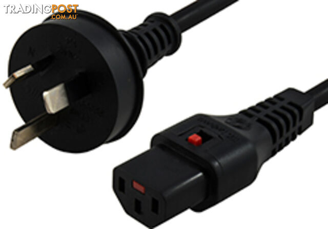 IEC Lock IECL-3P-030 3m IEC LOCK Power Cable 3 Pin AU Plug(M) to IEC-C13(F)...
