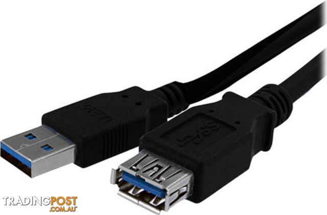 StarTech USB3SEXT1MBK 1m Black USB 3.0 Extension Cable M/F - StarTech -...