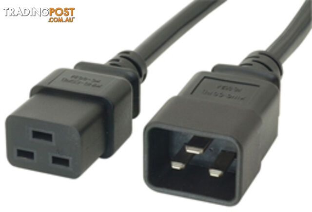 Comsol IEC-C19C20-05 5M 15A Power Extension Cable IEC-C19 to IEC-C20 - Comsol - 9332902008077 - IEC-C19C20-05