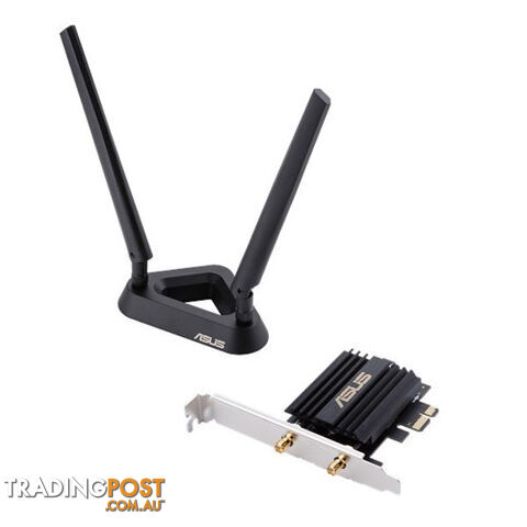 ASUS PCE-AX58BT Dual Band PCI-E 160MHz Wi-Fi 6 Adapter - ASUS - 4718017340441 - PCE-AX58BT