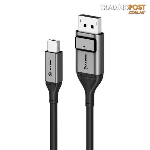 Alogic ULMDPDP01-SGR Ultra Mini DisplayPort to DisplayPort Cable Male to Male 1m...