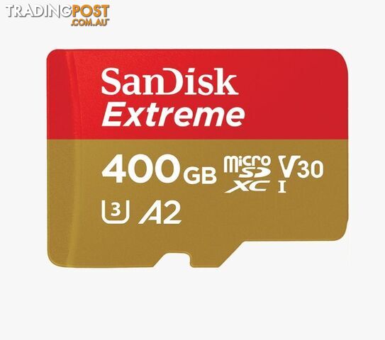 Sandisk SDSQXA1-400G 400GB Extreme microSD SDXC SQXAF V30 U3 C10 A1 - Sandisk - 0619659165697 - SDSQXA1-400G