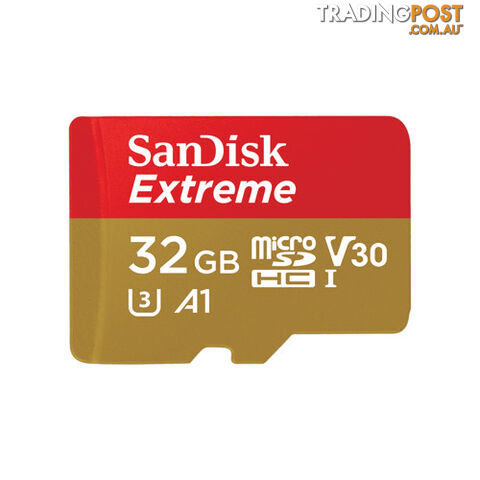 SANDISK SDSQXA1-128G-GN6AA 128GB Extreme MicroSDXC SQXA1 - Sandisk - 619659170714 - SDSQXA1-128G-GN6AA