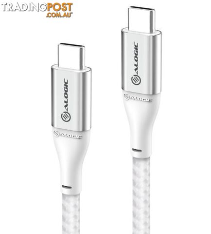 Alogic ULCC2030-SLV Super Ultra USB 2.0 USB-C to USB-C Cable 30cm 5A 480Mbps...