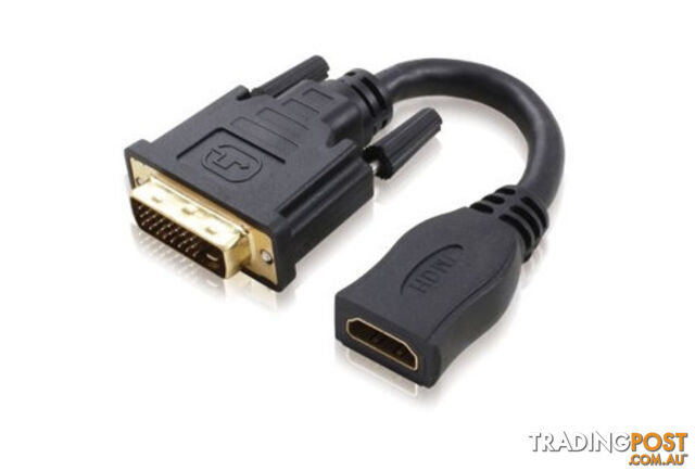 Alogic DVI-HDMI-15MF 15cm DVI-D (M) to HDMI (F) Adapter Cable Male to Female - Alogic - 9350784001856 - DVI-HDMI-15MF