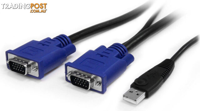 StarTech SVECONUS10 10 ft 2-in-1 Ultra Thin USB KVM Cable - StarTech -...