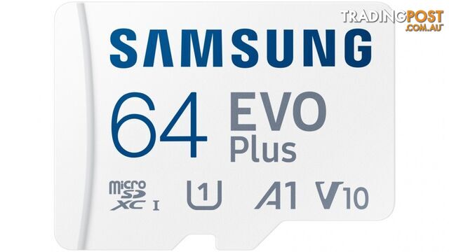 Samsung MB-MC64KA/APC 64GB EVO Plus Micro SD /w Adapter - Samsung - 8806092392922 - MB-MC64KA/APC