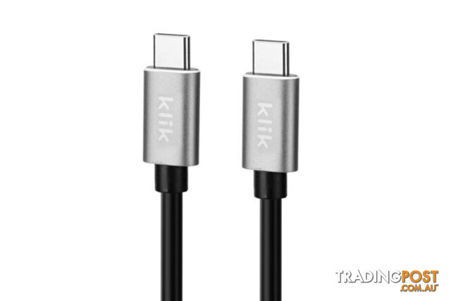 Klik KCC5M015 1.5m USB Type-C Male to USB Type-C Male USB 2.0 Cable - Klik -...