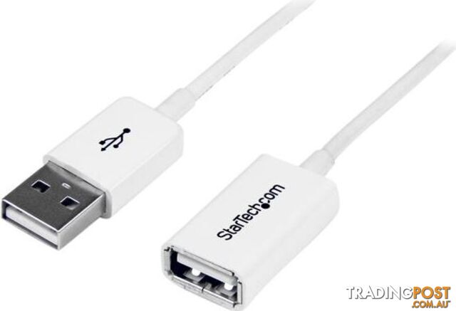 StarTech USBEXTPAA1MW 1m White USB 2.0 Extension Cable - M/F - StarTech -...