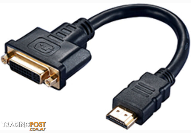 Comsol HDMI-DVI-AD 20cm HDMI Male to DVI-D Single Link Female Adapter - Comsol - 9332902004734 - HDMI-DVI-AD