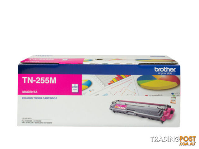 Brother TN-255M Magenta Toner Cartridge2200Pages - Brother - 4977766718936 - TN-255M