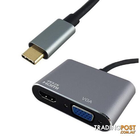 Shintaro SH-ADUSBCHDVGA USB-C to 4K HDMI & 1080P VGA Hub - Shintaro -...