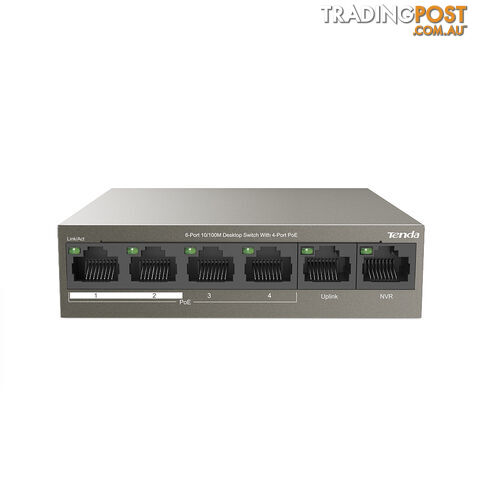 Tenda TEF1106P-4-63W 6-Port 10/100M Desktop Switch with 4-Port PoE - Tenda - 6932849431698 - TEF1106P-4-63W