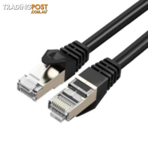 Cruxtec RS7-030-BK CAT7 10GbE SF/FTP Triple Shielding Ethernet Cable Black 3m -...