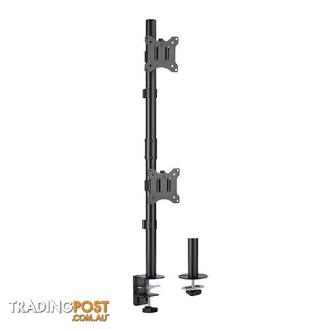 Brateck LDT57-C02V Vertical Pole Mount Dual-Screen Monitor Mount Fit Most 17'-32' Monitors Up to 9kg per screen VESA 75x75 100x100 - Brateck - 6956745164009 - LDT57-C02V