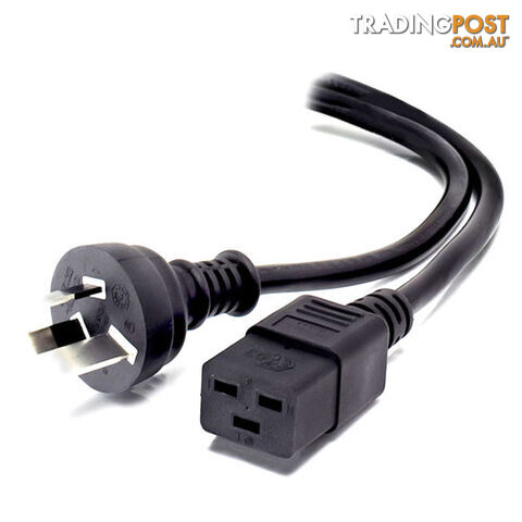 Alogic MF-3PC19-02 2m 15Amp Aus 3 Pin Mains Plug to IEC C19 Male to Female -...