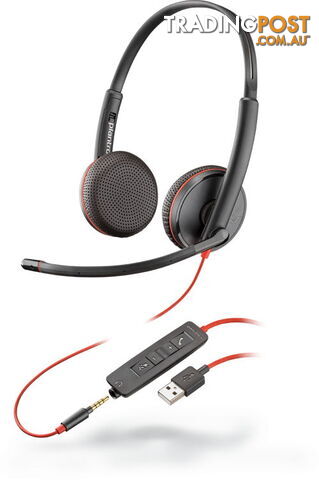 Plantronics 209746-201 Blackwire C3215 MONAURAL UC USB-A Headset W/ 3.5MM - Plantronics - 017229160187 - 209746-201