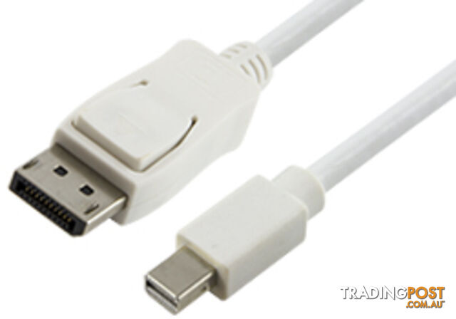 Comsol MD-DP-010 1M Mini DisplayPort Male to DisplayPort Male Cable - Comsol -...
