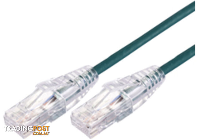 Comsol UTP-03-C6A-UT-GRN 3m RJ45 Cat 6A Ultra Thin Patch Cable - Green - Comsol...