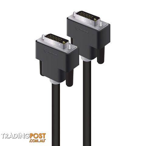 Alogic DVI-DL-01B-MM 1m 4K DVI-D Dual Link Digital Video Cable M-M Retail...