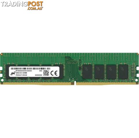 Micron MTA9ASF2G72AZ-3G2B1R 16GB (1x16GB) DDR4 ECC UDIMM 3200MHz CL22 1Rx8 ECC Unbuffered Server Memory - Micron - 0649528900678 - MTA9ASF2G72AZ-3G2B1R