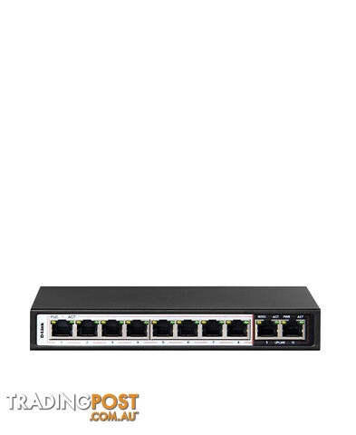 D-Link DES-F1010P-E 10-Port 10/100Mbps PoE Switch - D-Link - 0790069295553 - DES-F1010P-E