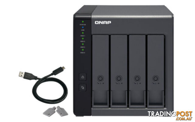 QNAP TR-004 4-bay USB 3.0 RAID Expansion Enclosure 2yr wty - QNAP - 0885022016358 - TR-004