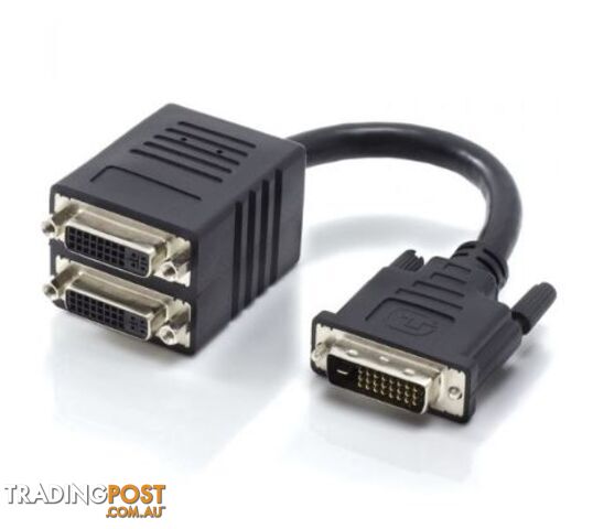 Alogic DVI-MFF-SPL DVI-D Dual Link to 2 x DVI-D Dual Link Display Splitter Adapter 1 Male to 2 Female - Alogic - 9319866056566 - DVI-MFF-SPL