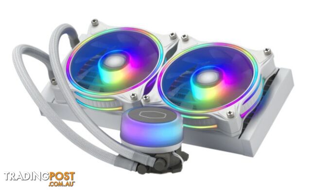 Cooler Master MLX-D24M-A18PW-R1 ML240 Illusion Addressable RGB White - Cooler Master - 884102089725 - MLX-D24M-A18PW-R1