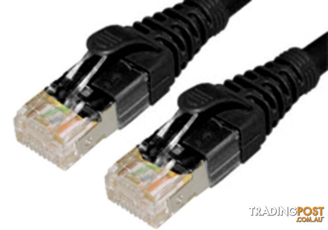 Comsol STP-02-C6A-BLK 2M 10GbE Cat 6A S/FTP Shielded Patch Cable - Black -...