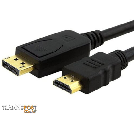 Astrotek AT-DPHDMI-2 DisplayPort DP to HDMI Adapter Converter Cable 2m - Astrotek - 9320422518497 - AT-DPHDMI-2