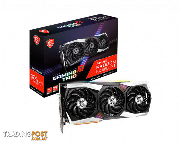 MSI Radeon RX 6800 XT Gaming X Trio 16G - MSI - 824142235478 - RX 6800 XT GAMING X TRIO 16G