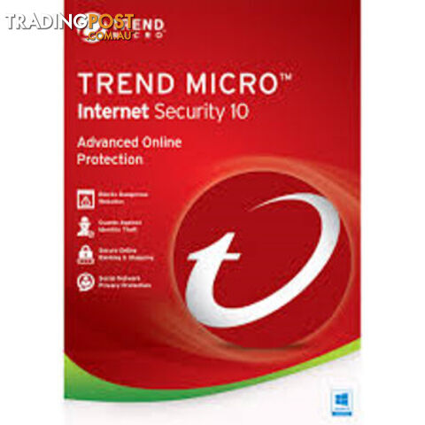 Trend Micro Internet Security 10 1 Yr OEM 1 User 3 Devices - Trend Micro - 9342003004052 - TICIWWM9XSBXE0