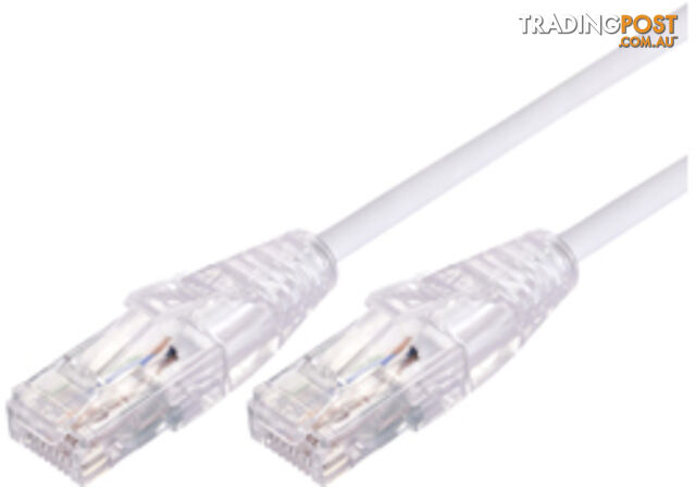 Comsol UTP-1.5-C6A-UT-WHT 1.5m RJ45 Cat 6A Ultra Thin Patch Cable - White - Comsol - 9332902018311 - UTP-1.5-C6A-UT-WHT - photo 1 of 1