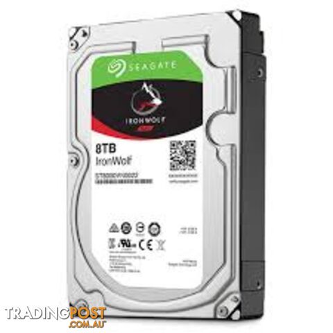 Seagate ST8000VN004 IRONWOLF 8TB NAS 7200RPM 256 MB - Seagate - 763649125069 - ST8000VN004