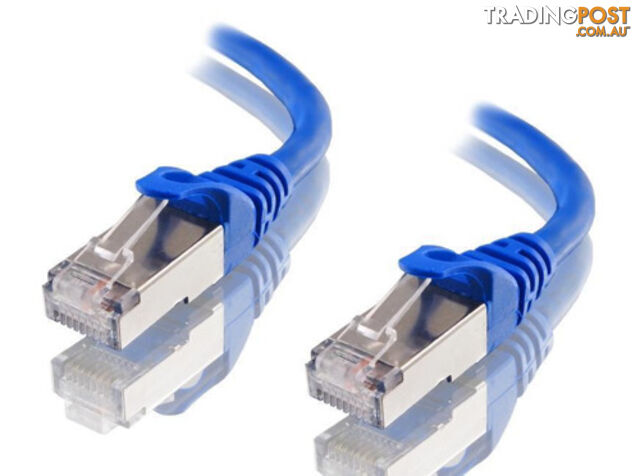 Astrotek AT-RJ45BLUF6A-1M CAT6A Shielded Cable 1m Blue Color 10GbE RJ45 Ethernet...