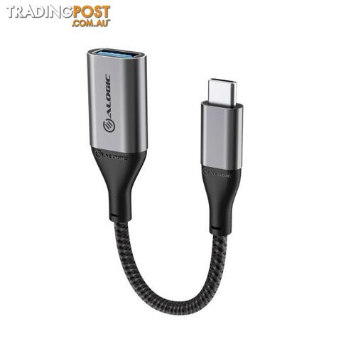 Alogic ULCAA-SGR 15CM Super Ultra USB-C to USB-A Adapter - Space Grey - Alogic - 9350784017239 - ULCAA-SGR