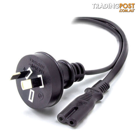 Alogic MF-AUS2PC7-0.5 0.5m Aus 2 Pin Mains Plug to IEC C7- Male to Female - Alogic - 9319872252365 - MF-AUS2PC7-0.5