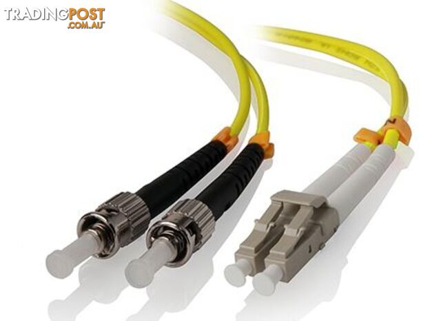 Alogic LCST-0.5-OS2 0.5m LC-ST Single Mode Duplex LSZH Fibre Cable 09/125 OS2 - Alogic - 9350784006530 - LCST-0.5-OS2