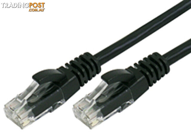 Comsol UTP-01-C6A-BLK 1M 10GbE Cat 6A UTP Patch Cable LSZH - Black - Comsol -...