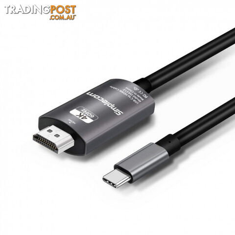 Simplecom DA312 USB3.1 Type C to HDMI Calbe 2m 4K@60Hz HDCP Aliminium Shell - Simplecom - 9350414001744 - DA312