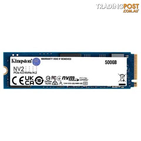 Kingston SNV2S/500G 500G NV2 M.2 2280 PCIe 4.0 NVMe SSD - Kingston - 740617329858 - SNV2S/500G